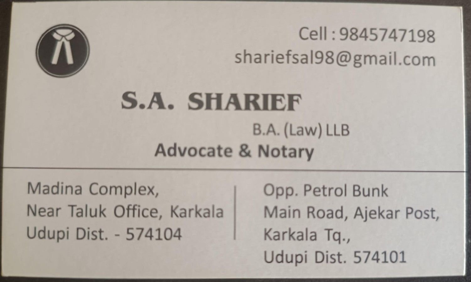 S.A SHARIEF ADVOCATE & NOTARY image 2