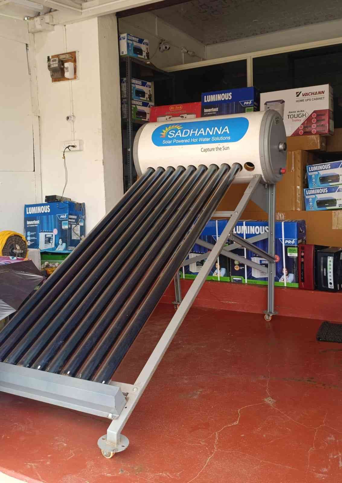 SADHANNA  SOLAR  WATER  HEATER & INVERTOR, BATTARY   image 1
